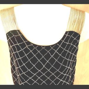 🔥🔥NEW-Alice and Olivia chain strap mini dress beaded. Hot.vacation, funk…
